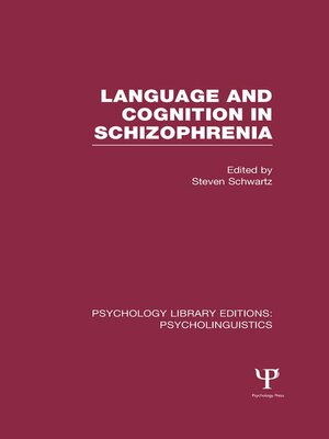 cover image of Psychology Library Editions